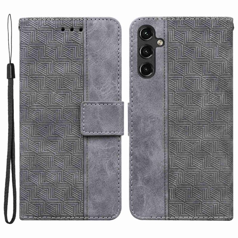 Capa Flip Para Samsung Galaxy A14 / A14 5G De Cordão Padrão De Tiras