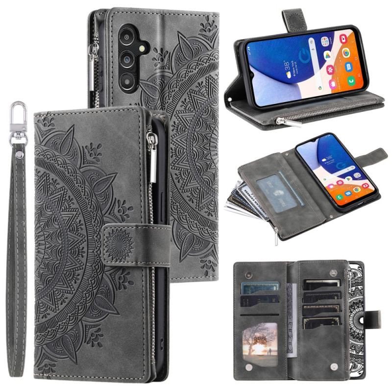 Capa Flip Para Samsung Galaxy A14 / A14 5G Mandala Multifuncional