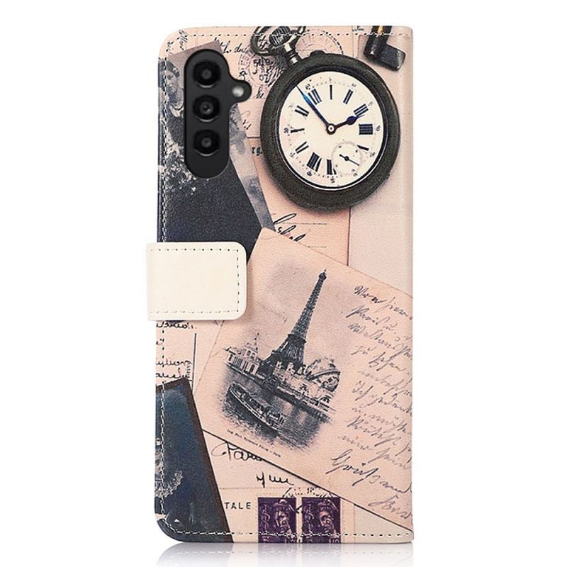 Capa Flip Para Samsung Galaxy A14 / A14 5G Torre Eiffel Do Poeta