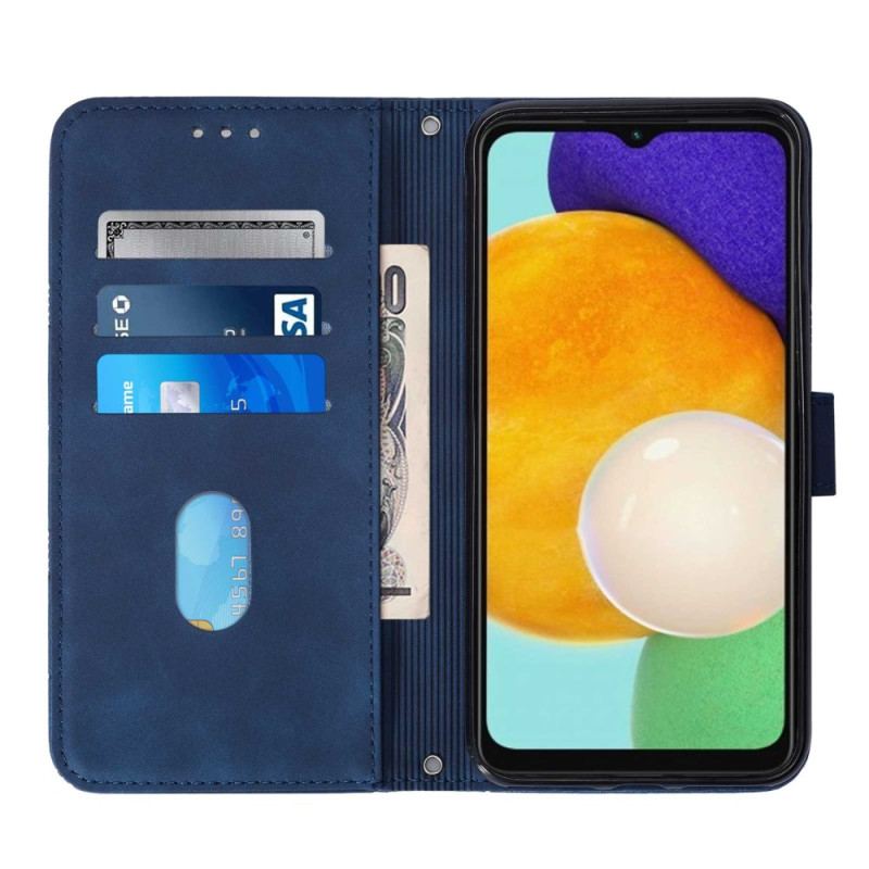 Capa Flip Para Samsung Galaxy A14 / A14 5G Triângulos Com Cordão