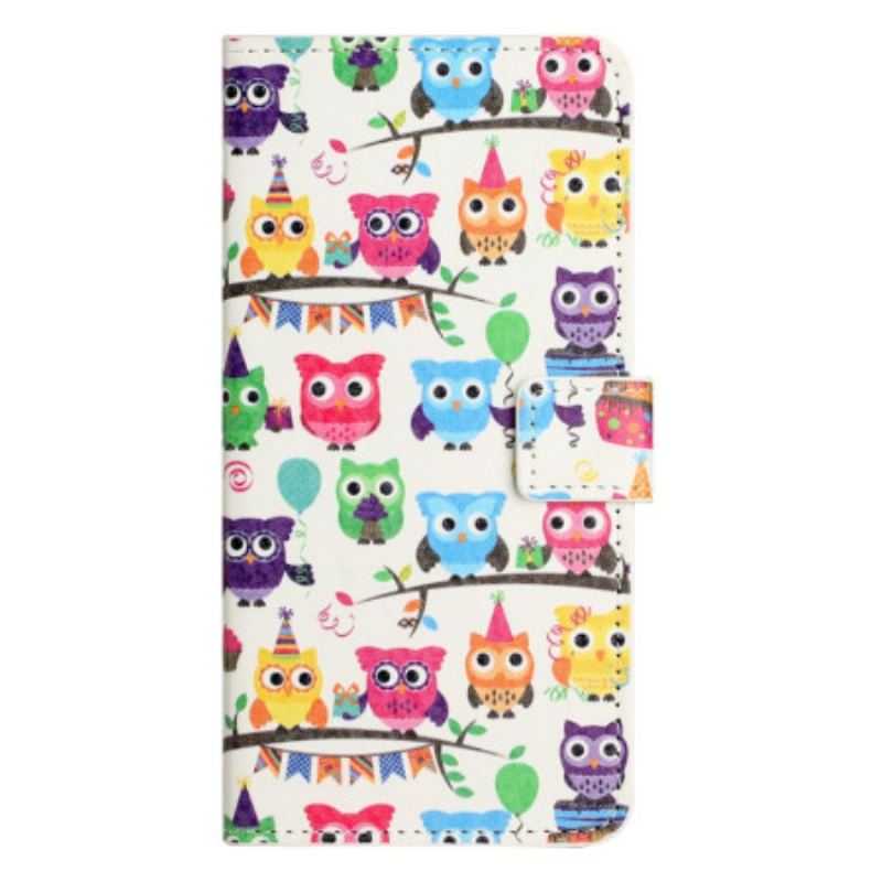 Capa Flip Para Samsung Galaxy A14 / A14 5G Tribo Coruja