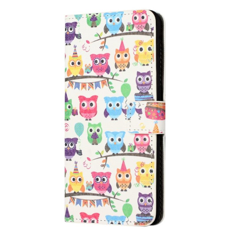 Capa Flip Para Samsung Galaxy A14 / A14 5G Tribo Coruja