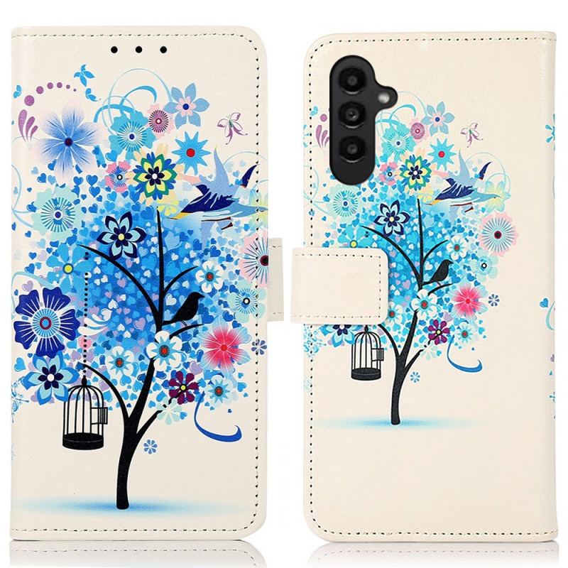 Capa Folio Para Samsung Galaxy A14 / A14 5G Árvore Florida