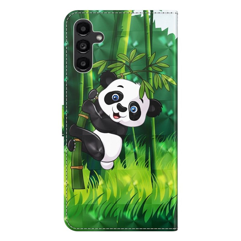 Capa Folio Para Samsung Galaxy A14 / A14 5G Bambu Panda