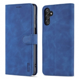 Capa Folio Para Samsung Galaxy A14 / A14 5G Clássico Efeito Couro Azns