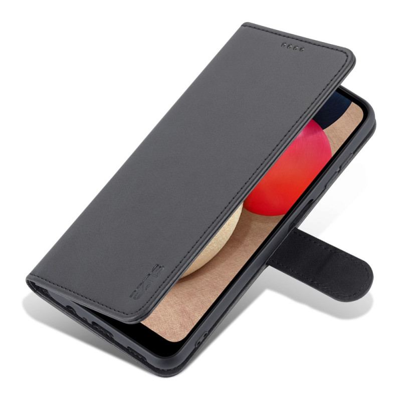 Capa Folio Para Samsung Galaxy A14 / A14 5G Clássico Efeito Couro Azns