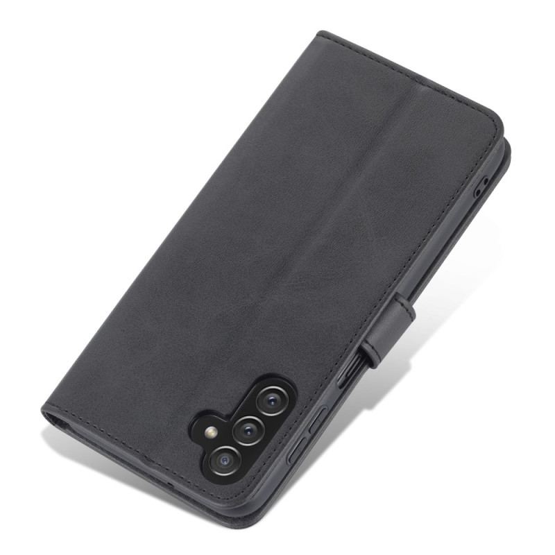 Capa Folio Para Samsung Galaxy A14 / A14 5G Clássico Efeito Couro Azns