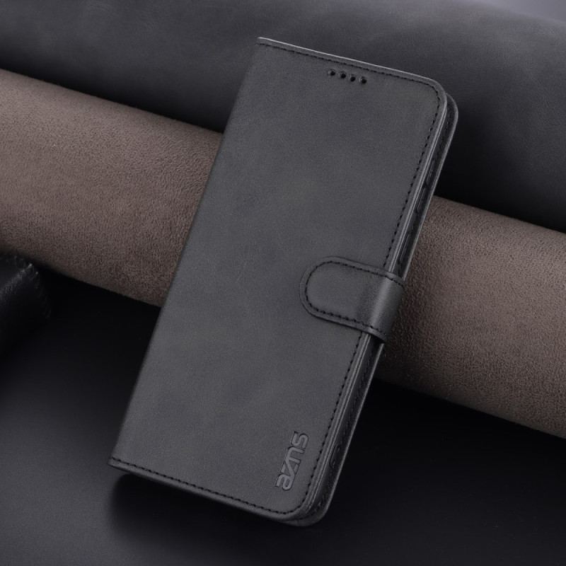 Capa Folio Para Samsung Galaxy A14 / A14 5G Clássico Efeito Couro Azns