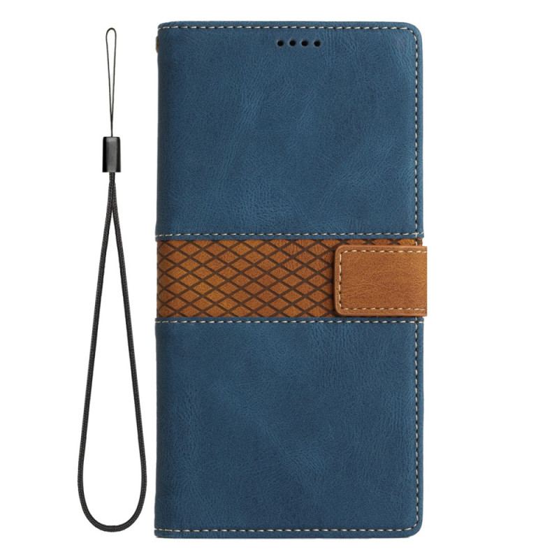 Capa Folio Para Samsung Galaxy A14 / A14 5G De Cordão Padrão De Tiras