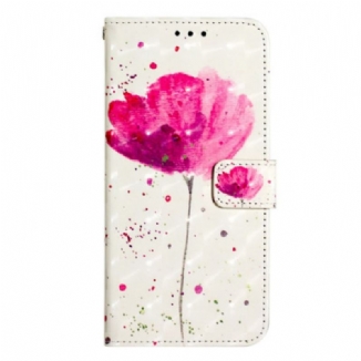 Capa Capa Folio Para Samsung Galaxy A14 / A14 5G De Cordão Strap Poppy