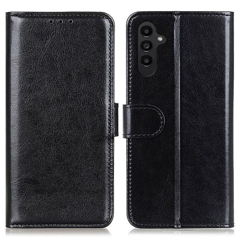 Capa Folio Para Samsung Galaxy A14 / A14 5G Couro Envernizado Falso