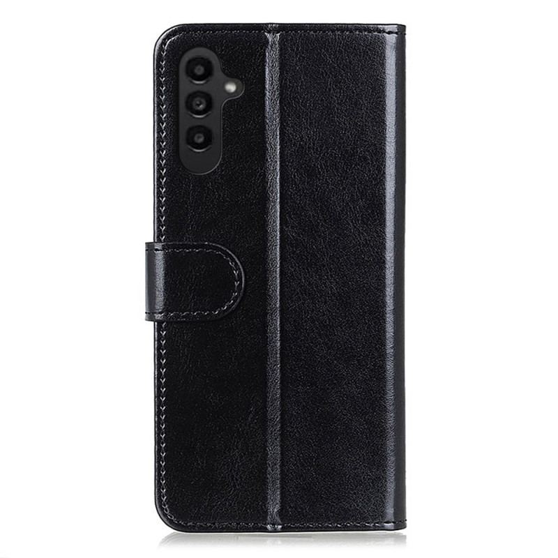 Capa Folio Para Samsung Galaxy A14 / A14 5G Couro Envernizado Falso