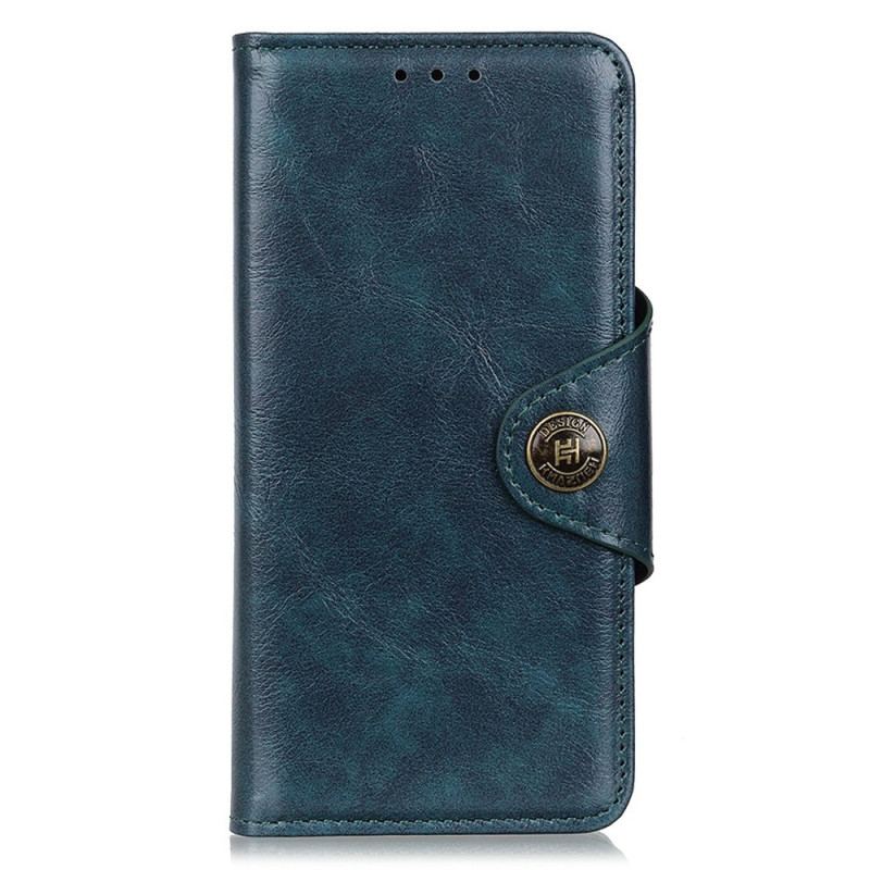 Capa Folio Para Samsung Galaxy A14 / A14 5G Couro Envernizado Sintético Com Botão