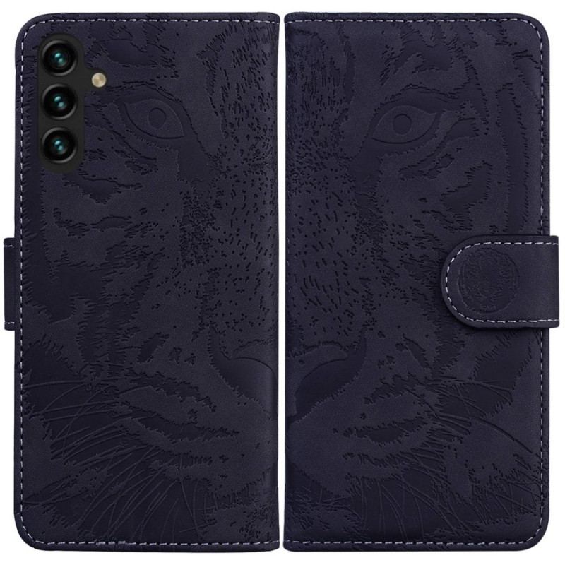 Capa Folio Para Samsung Galaxy A14 / A14 5G Estampa De Tigre