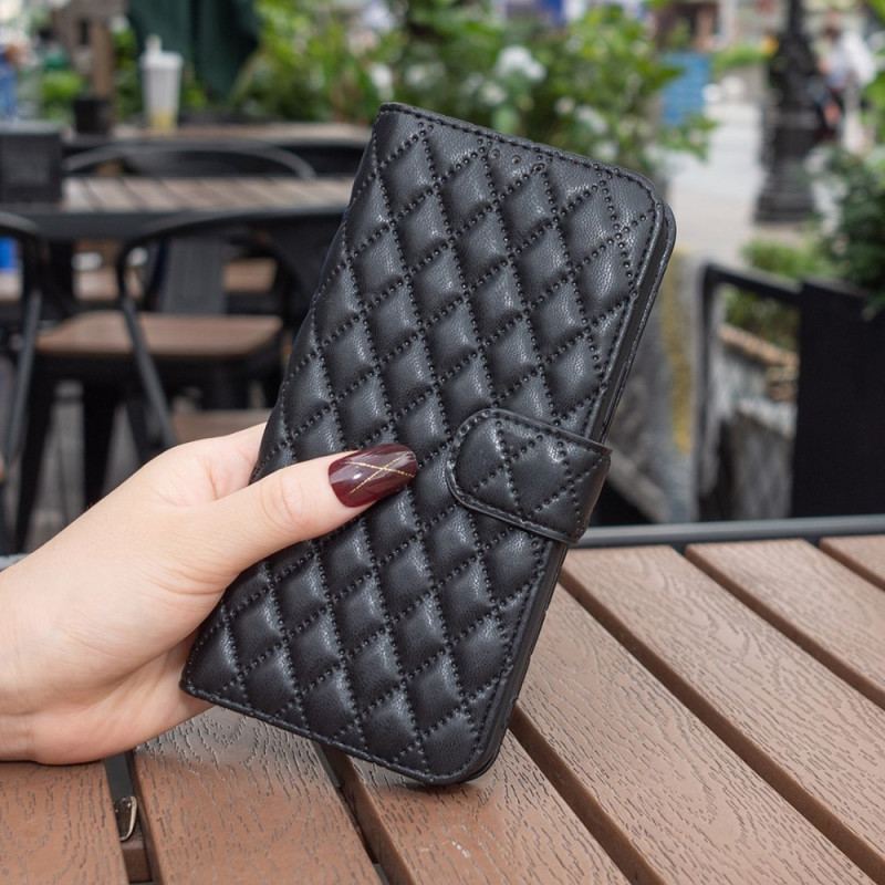 Capa Folio Para Samsung Galaxy A14 / A14 5G Estilo Acolchoado