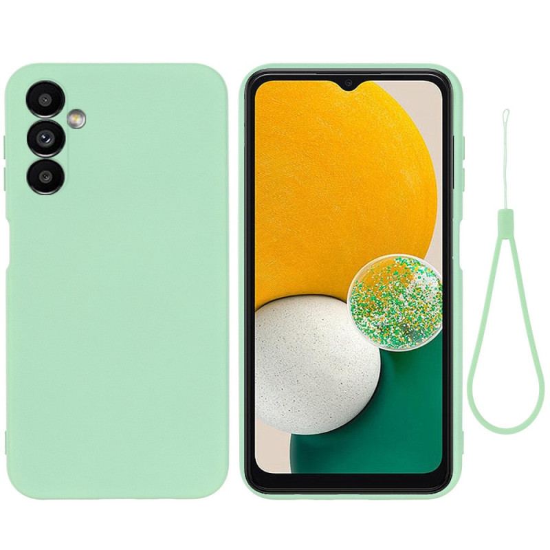 Capa Para Samsung Galaxy A14 / A14 5G De Cordão Tiras De Silicone Líquido