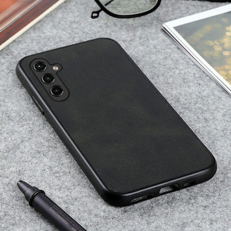 Capa Para Samsung Galaxy A14 / A14 5G Efeito De Couro De Aparência Refinada