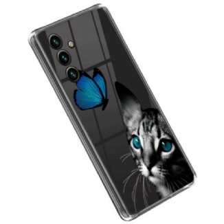 Capa Para Samsung Galaxy A14 / A14 5G Gato E Borboleta