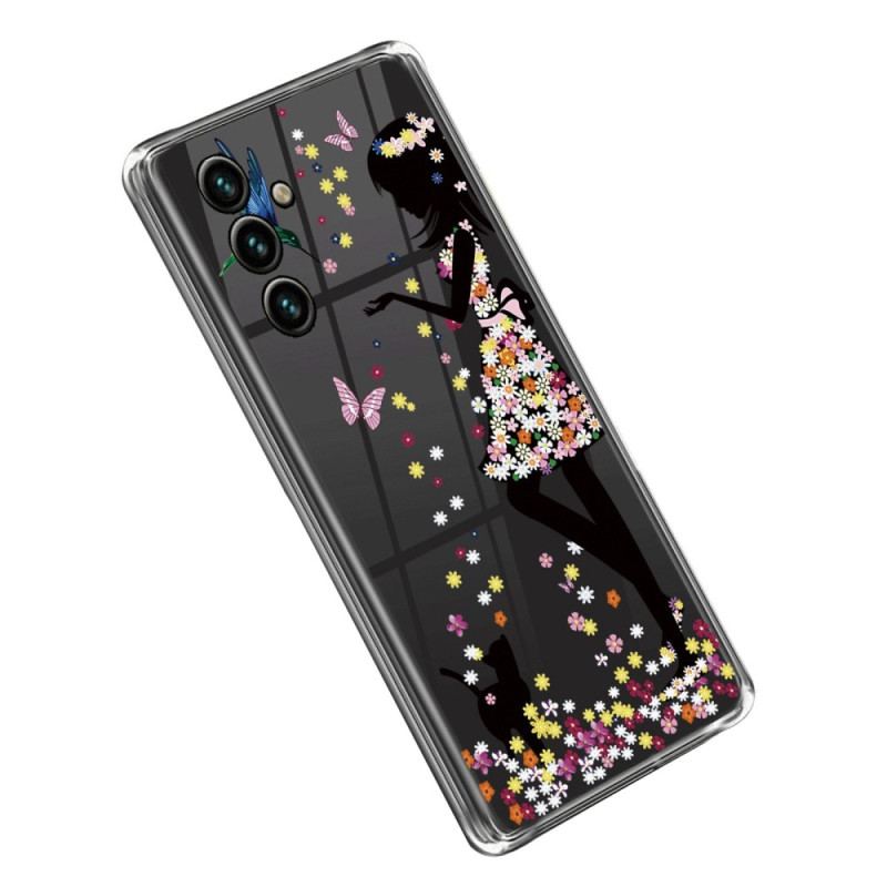 Capa Para Samsung Galaxy A14 / A14 5G Menina Transparente