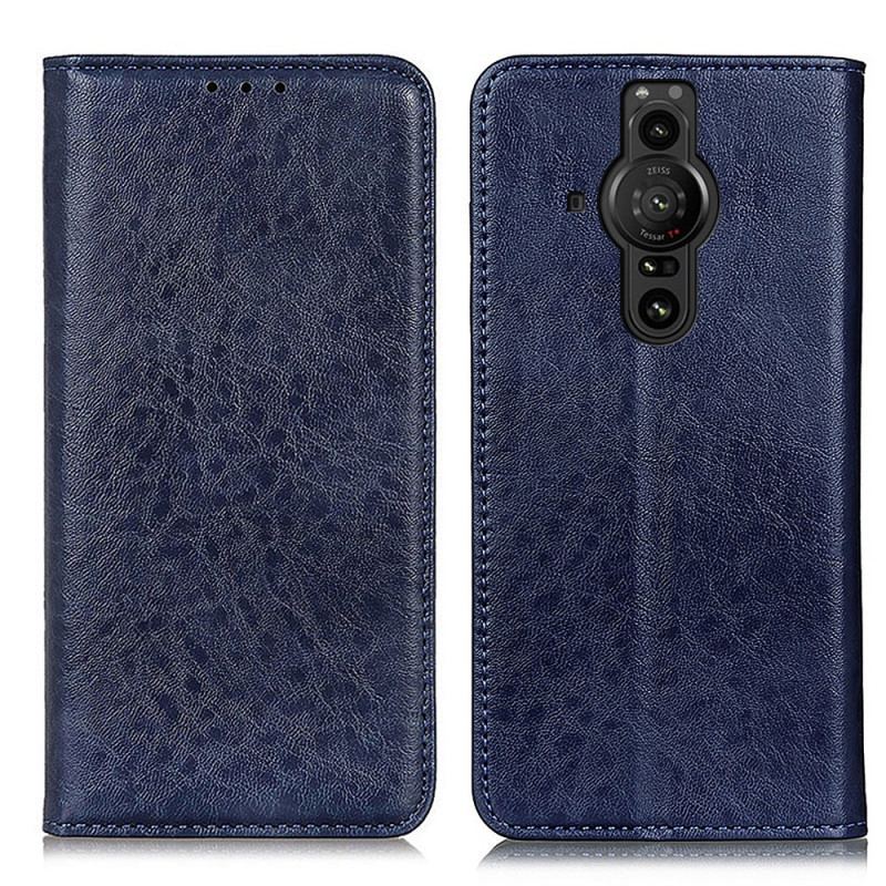 Capa De Celular Para Sony Xperia Pro-I Flip Couro Sintético Texturizado