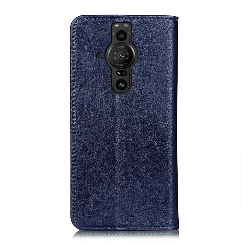 Capa De Celular Para Sony Xperia Pro-I Flip Couro Sintético Texturizado