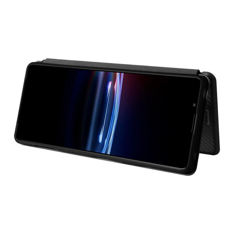 Capa De Celular Para Sony Xperia Pro-I Flip Fibra De Carbono