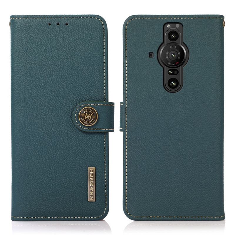 Capa Flip Para Sony Xperia Pro-I Couro Khazneh