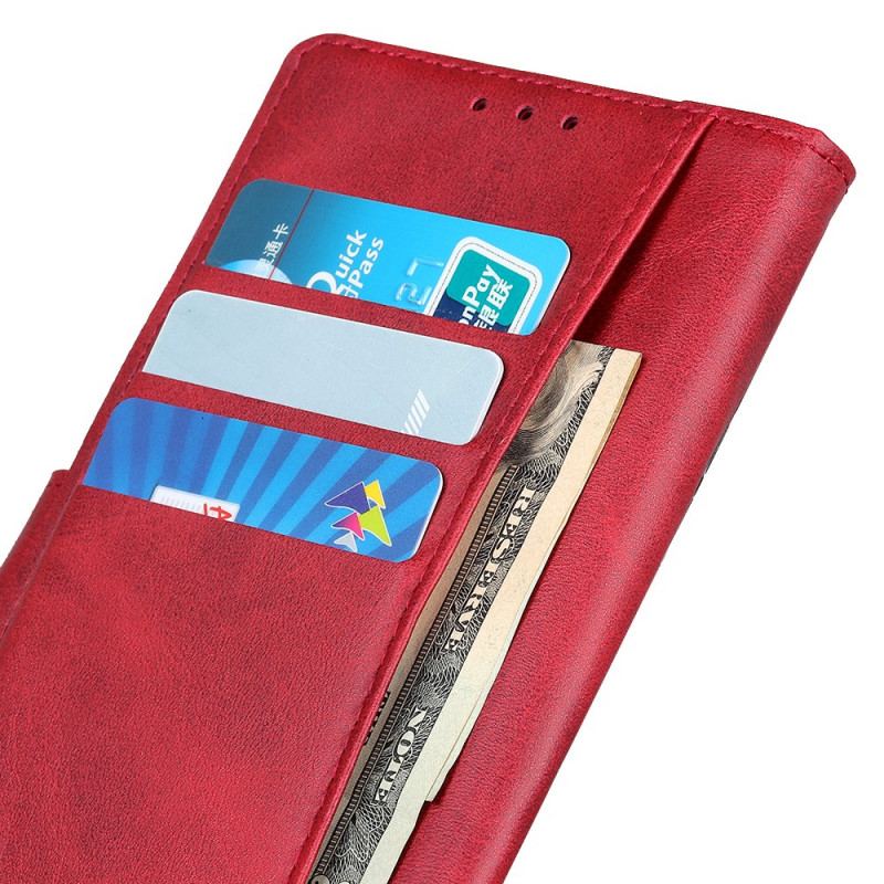 Capa Flip Para Sony Xperia Pro-I Efeito De Couro Fosco Retrô