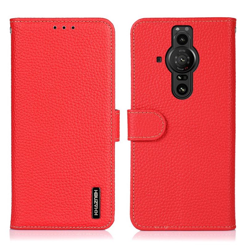 Capa Flip Para Sony Xperia Pro-I Khazneh Lichia Couro