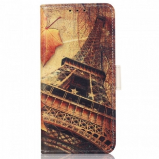 Capa Flip Para Sony Xperia Pro-I Torre Eiffel No Outono