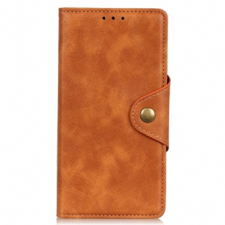 Capa Folio Para Sony Xperia Pro-I Botão Decorativo De Couro Sintético