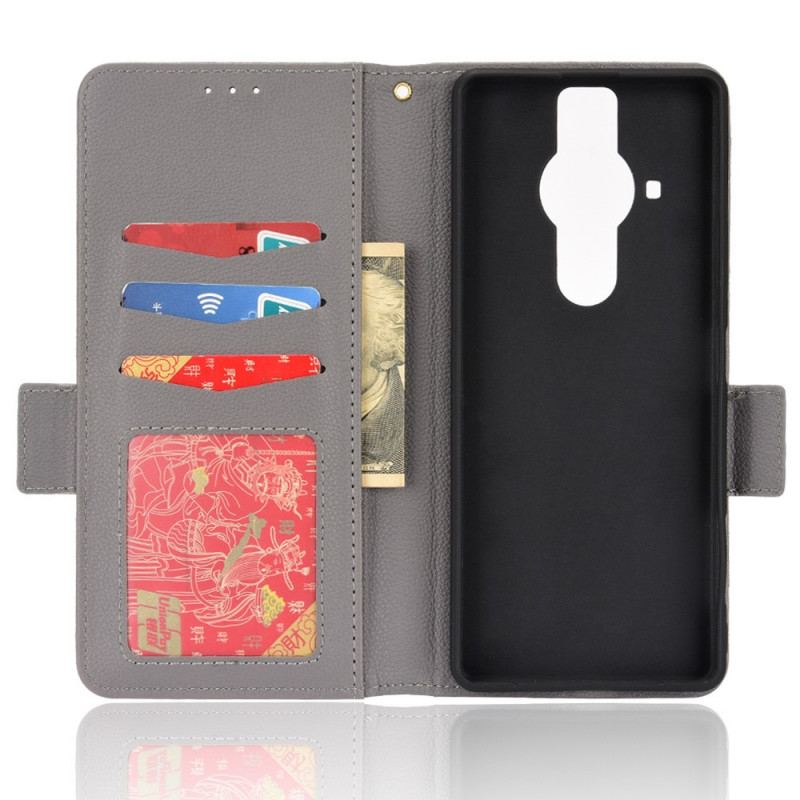 Capa Folio Para Sony Xperia Pro-I Efeito Couro Lichia Premium