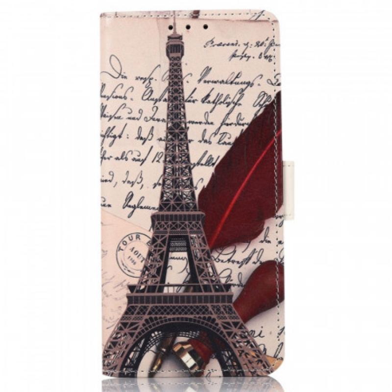 Capa Folio Para Sony Xperia Pro-I Torre Eiffel Do Poeta