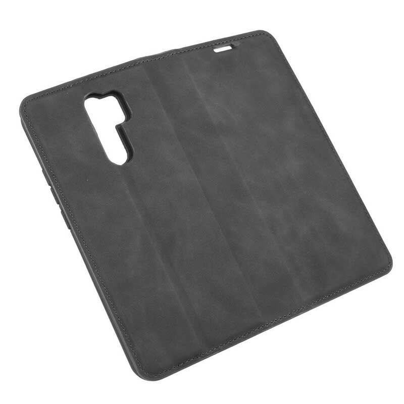 Capa De Celular Para Xiaomi Redmi 9 Flip Efeito Couro Macio