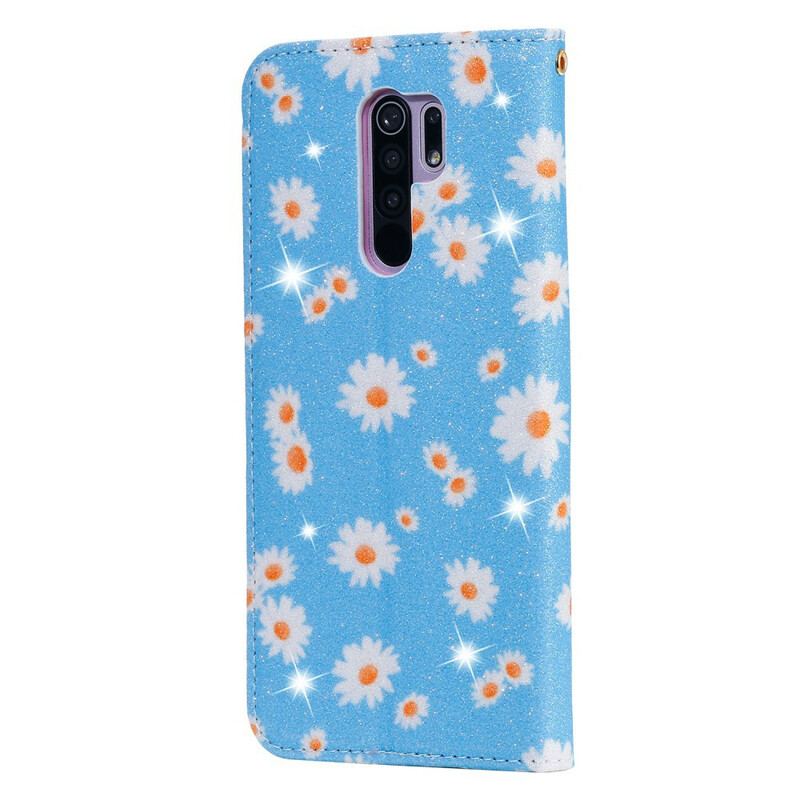 Capa De Celular Para Xiaomi Redmi 9 Flip Margaridas