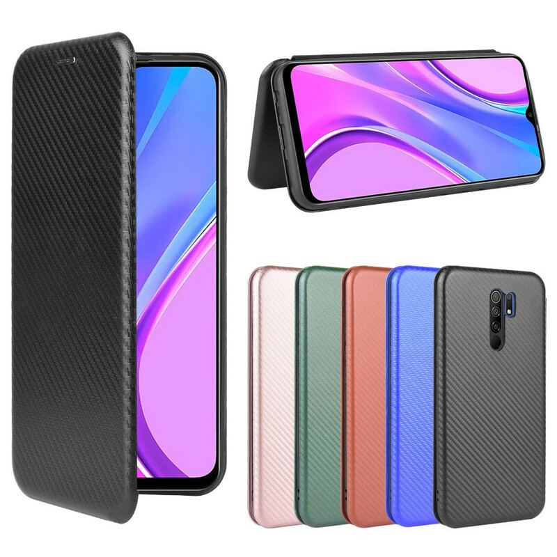 Capa De Celular Para Xiaomi Redmi 9 Flip Silicone De Carbono Colorido