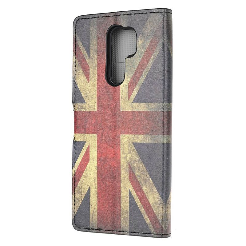 Capa De Couro Para Xiaomi Redmi 9 Bandeira Da Inglaterra