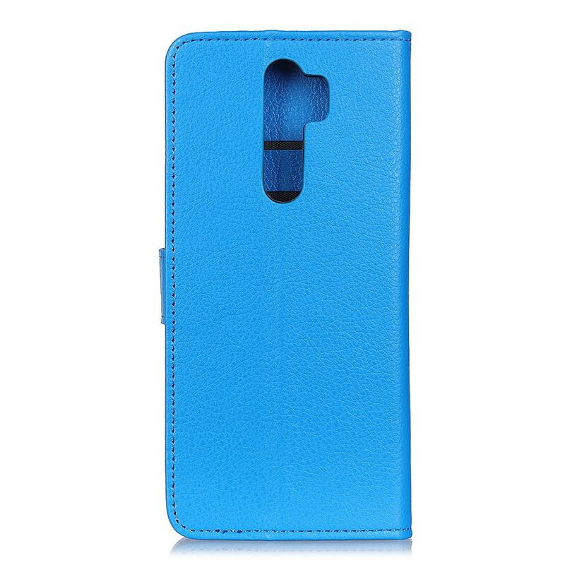 Capa De Couro Para Xiaomi Redmi 9 Efeito Couro Lichia Premium