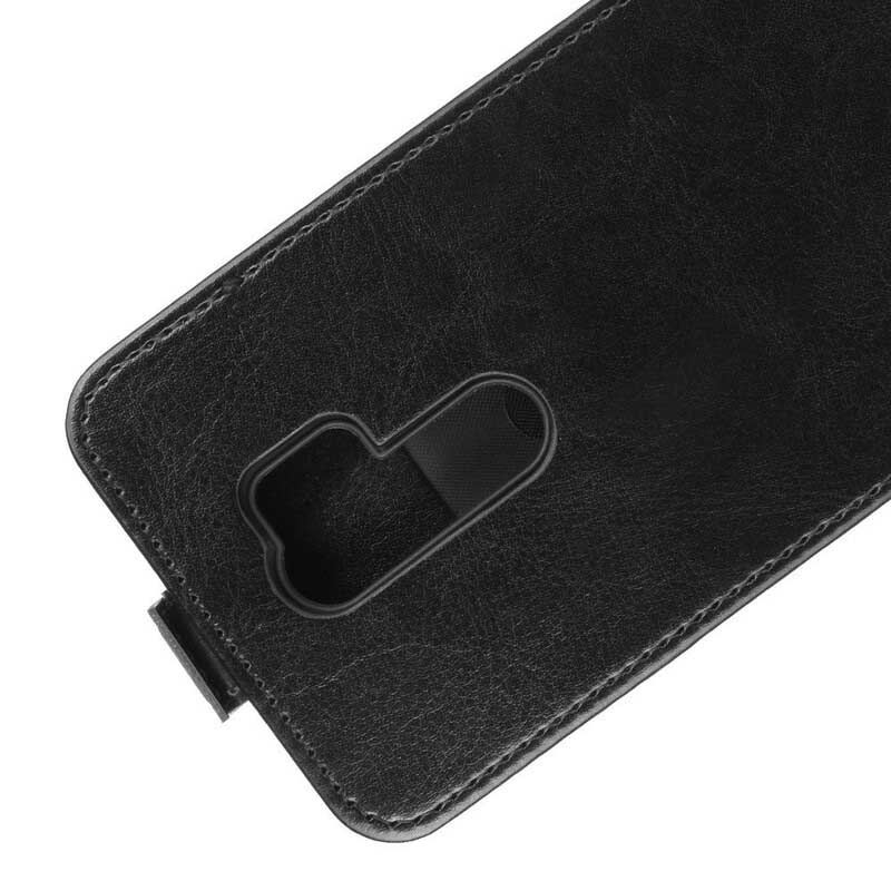 Capa De Couro Para Xiaomi Redmi 9 Flip Efeito Couro Dobrável