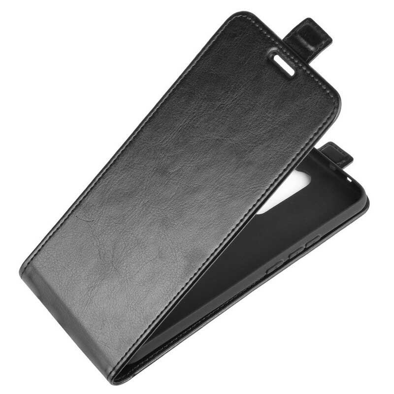 Capa De Couro Para Xiaomi Redmi 9 Flip Efeito Couro Dobrável