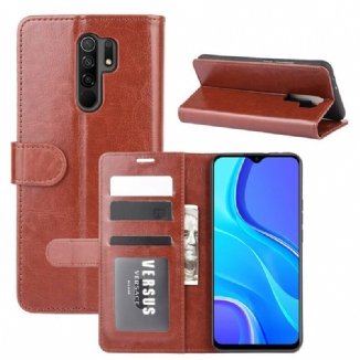 Capa Em Pele Para Xiaomi Redmi 9 Couro Ultra Sintético