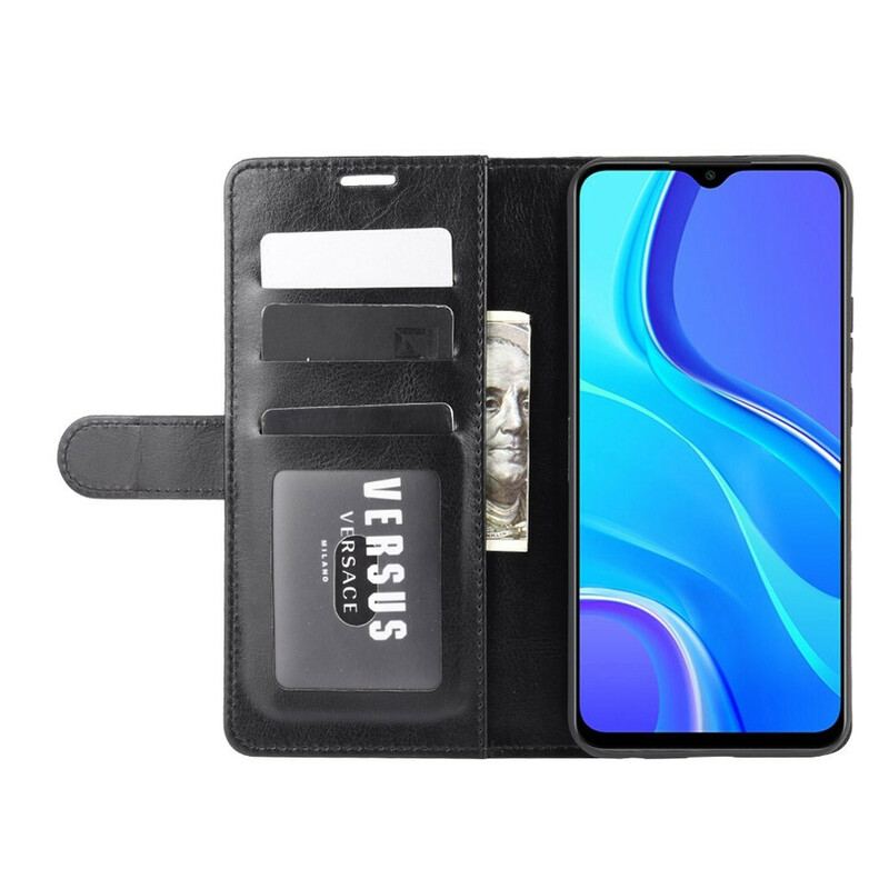 Capa Em Pele Para Xiaomi Redmi 9 Couro Ultra Sintético