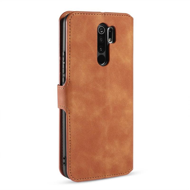 Capa Em Pele Para Xiaomi Redmi 9 Dg.ming Retro