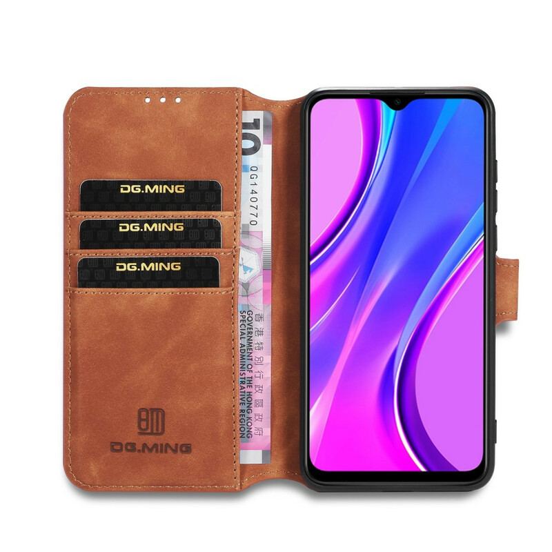 Capa Em Pele Para Xiaomi Redmi 9 Dg.ming Retro