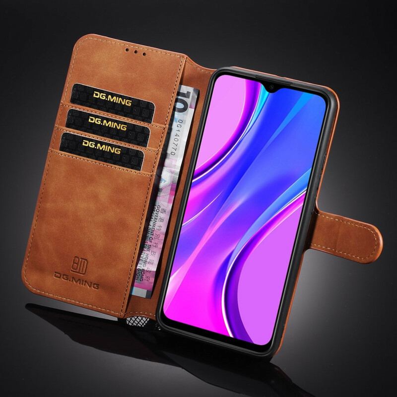 Capa Em Pele Para Xiaomi Redmi 9 Dg.ming Retro