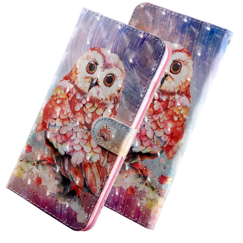 Capa Flip Para Xiaomi Redmi 9 Coruja O Pintor