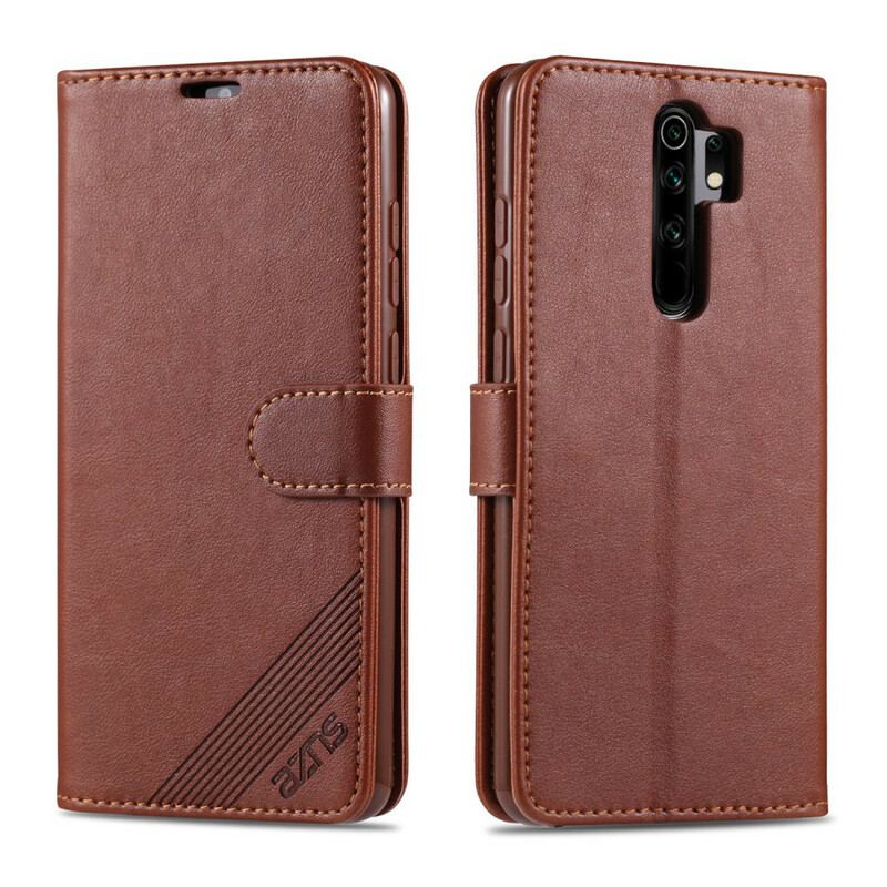 Capa Flip Para Xiaomi Redmi 9 Couro Sintético Azns