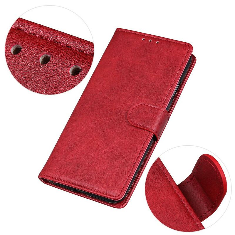 Capa Flip Para Xiaomi Redmi 9 Efeito De Couro Fosco Retrô