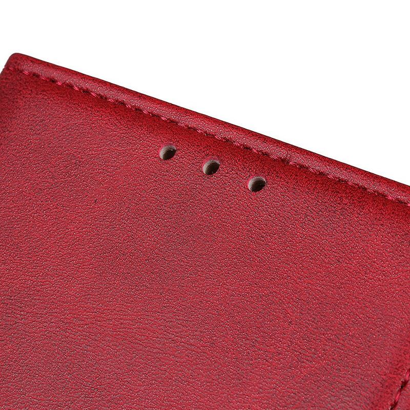 Capa Flip Para Xiaomi Redmi 9 Efeito De Couro Fosco Retrô