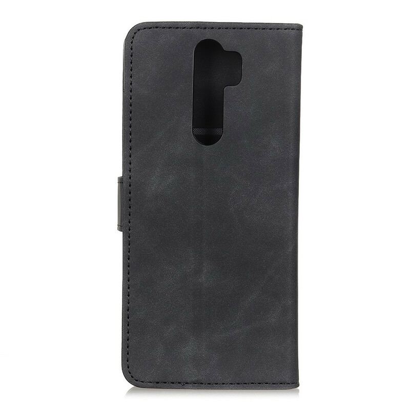 Capa Flip Para Xiaomi Redmi 9 Efeito Couro Vintage Fosco Khazneh